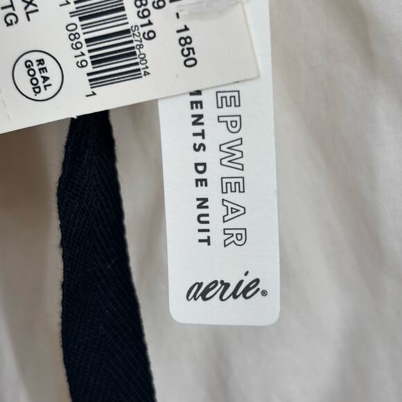 Aerie Femme Bow Nightie New With Tags Size XXL Off White Cotton - Picture 15 of 16